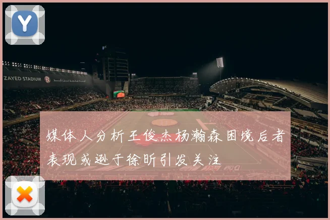 媒体人分析王俊杰杨瀚森困境后者表现或逊于徐昕引发关注
